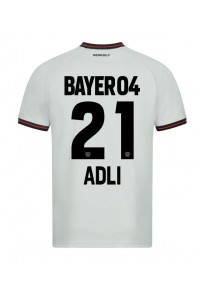 Bayer Leverkusen Amine Adli #21 Jalkapallovaatteet Vieraspaita 2023-24 Lyhythihainen